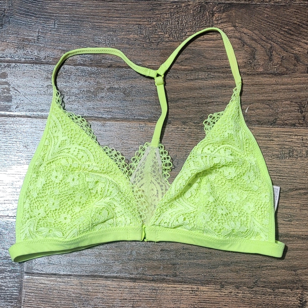 Victoria's Secret Neon Lime Lace Bralette